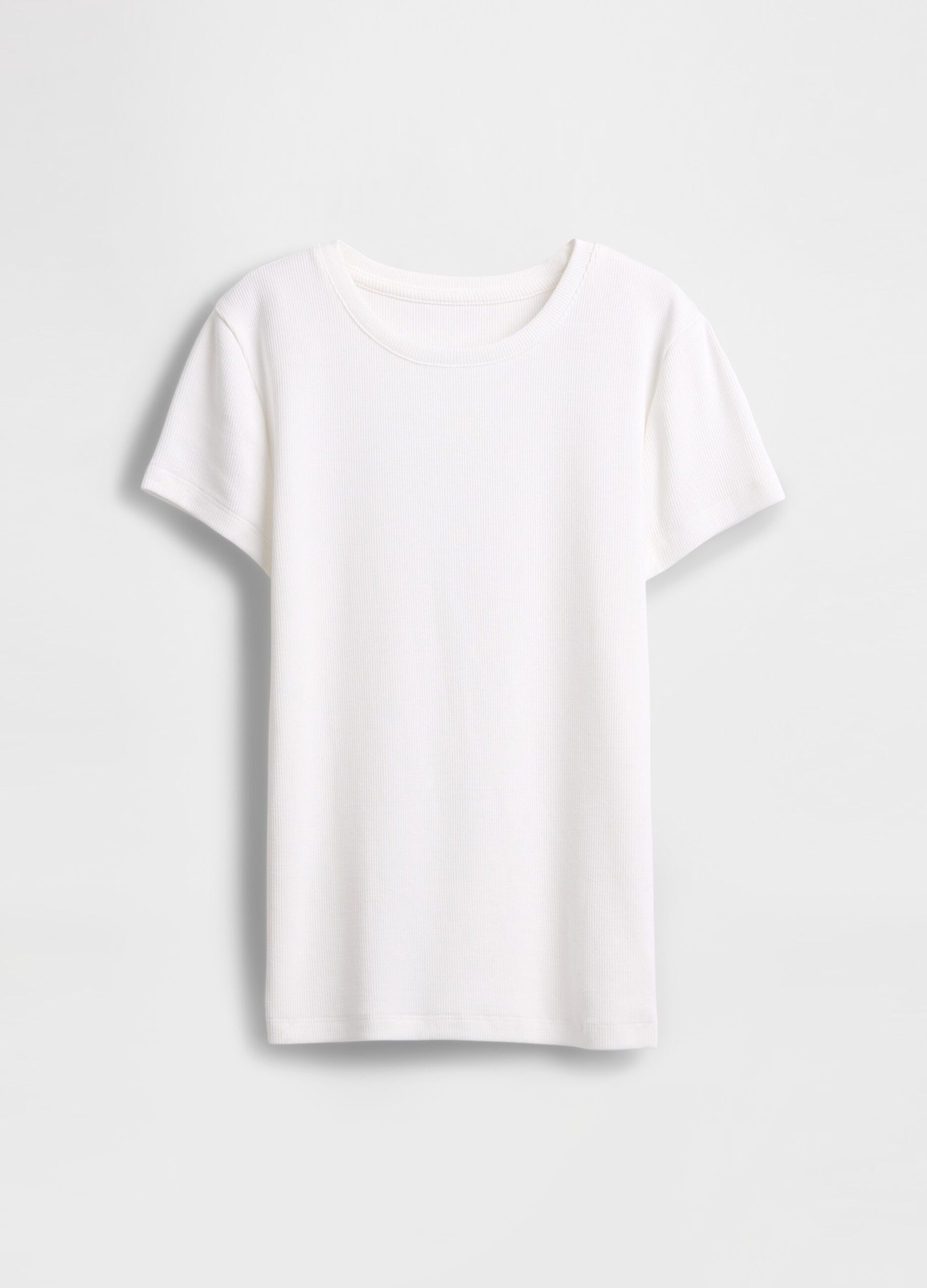 White cotton and stretch modal T-shirt by Gap