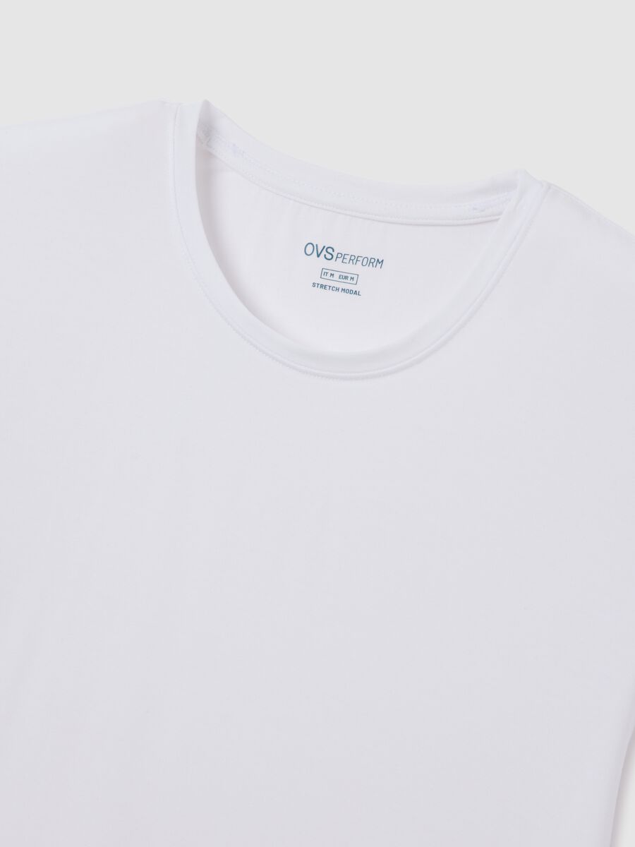 White OVS Perform T-shirt in stretch modal_5