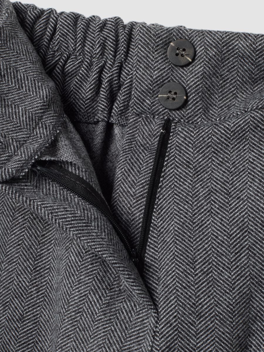 Grey wide-leg regular-fit trousers_1
