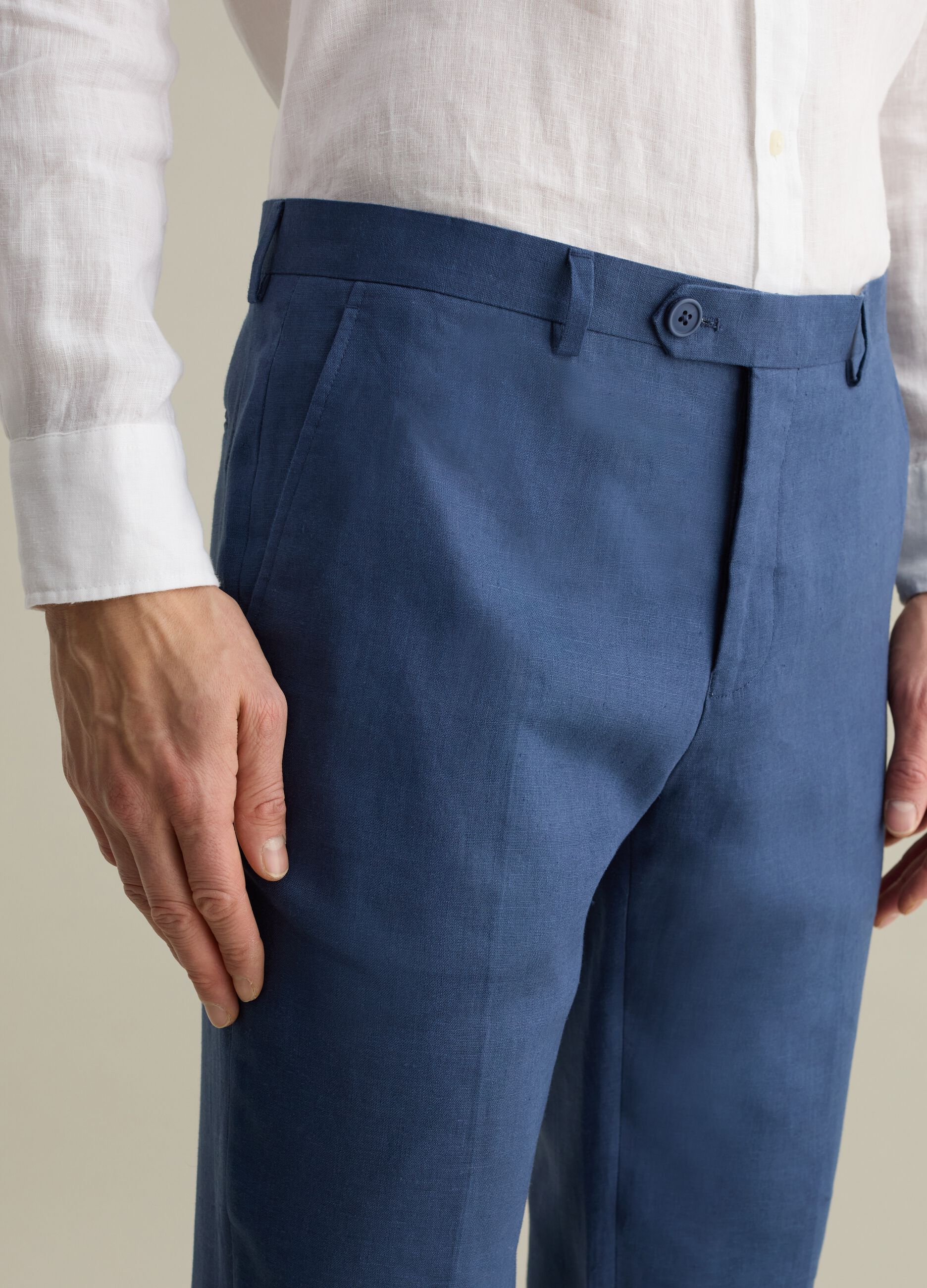 Pantaloni regular fit in lino Contemporary