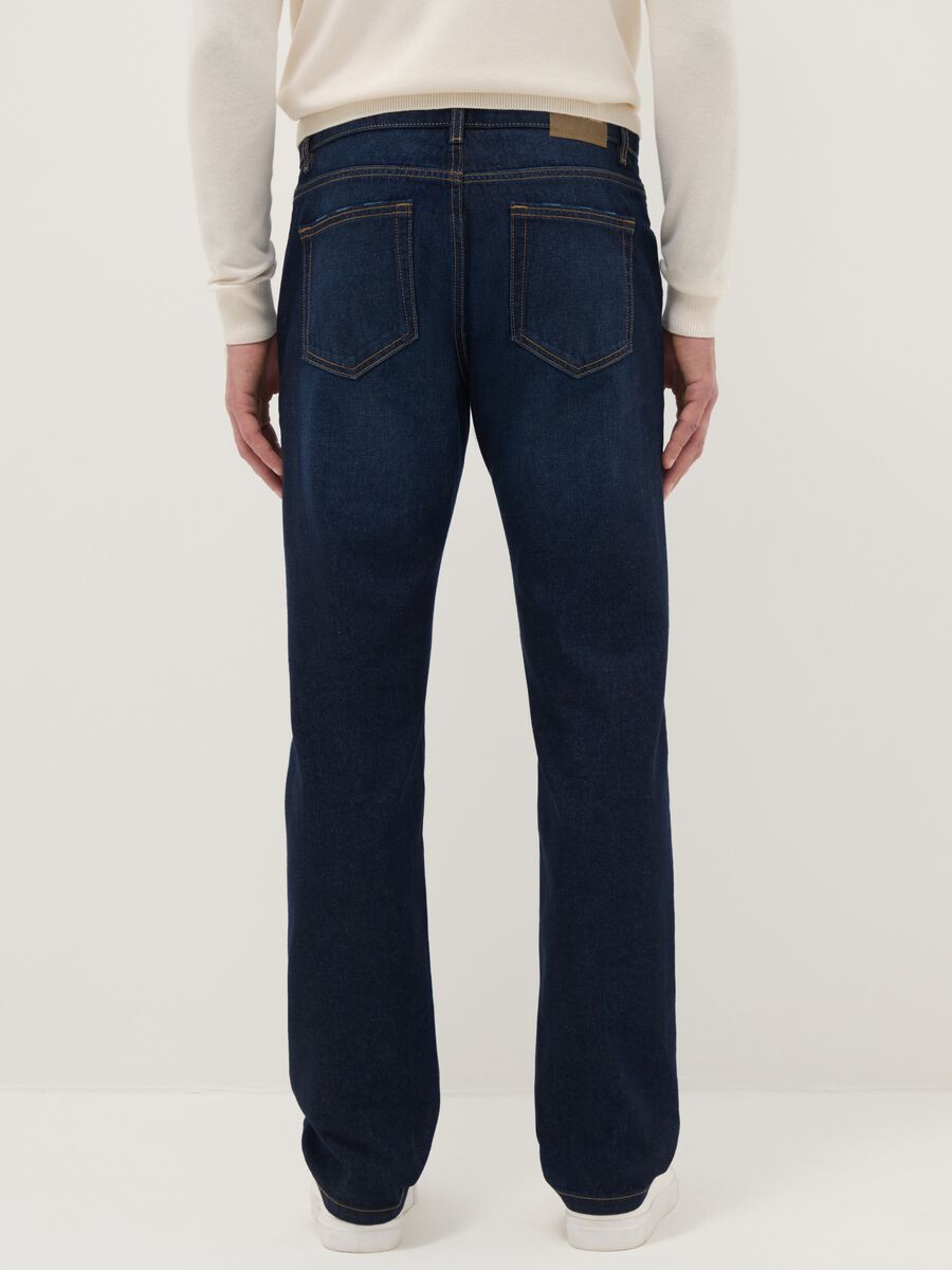 Jeans in puro cotone blu regular fit_2
