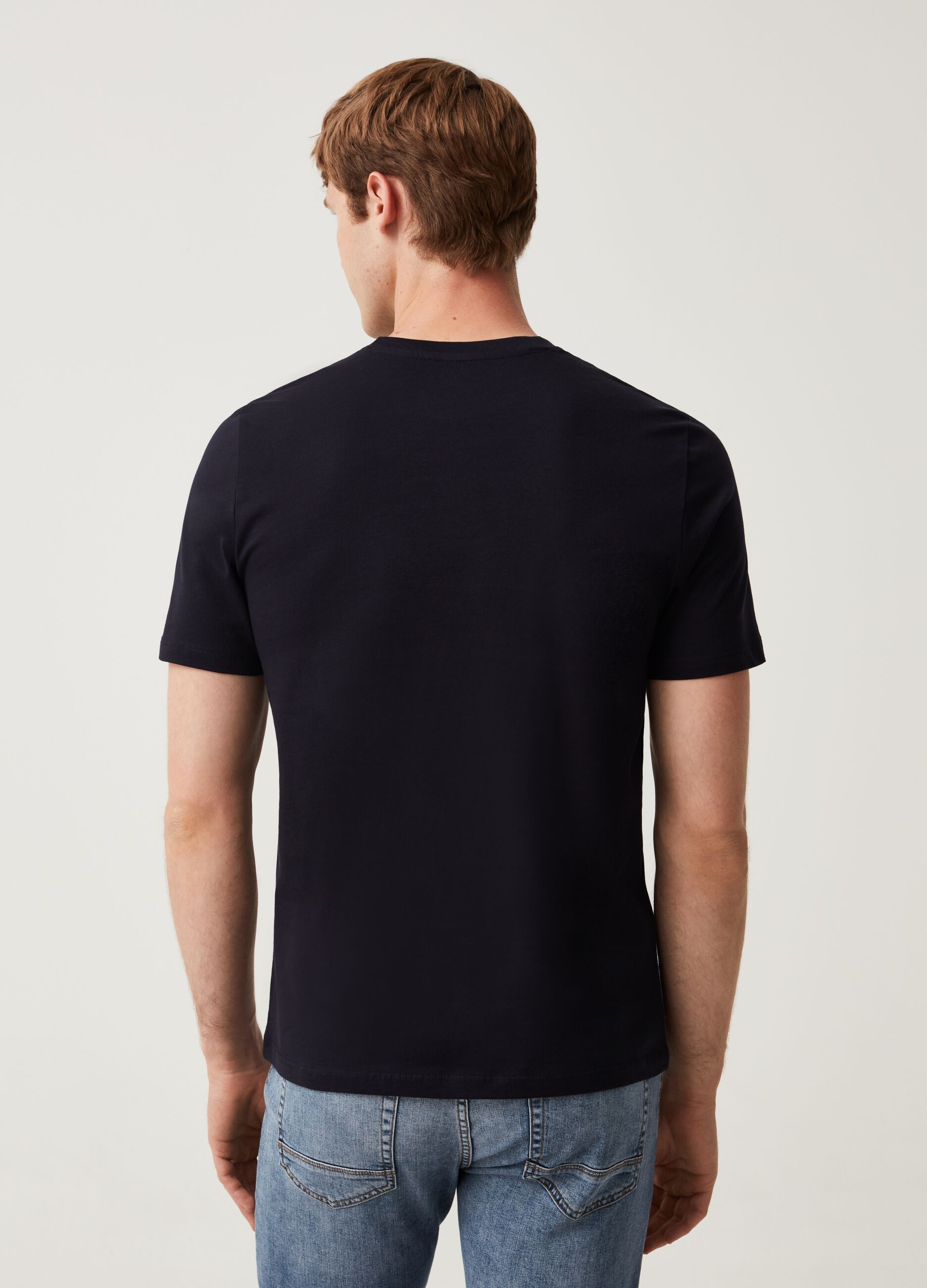 T-shirt girocollo in cotone_2