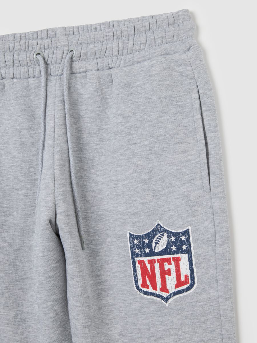 Grey Cotton Blend Jogging Trousers_1