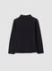 Black cotton roll-neck long-sleeve T-shirt, regular fit_1