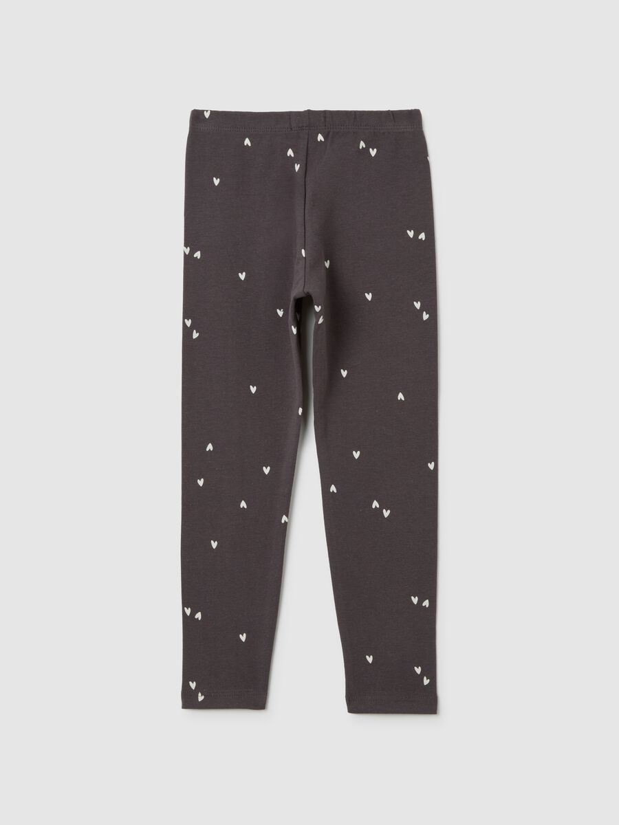 Girls' Grey Stretch Cotton Leggings_1
