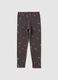 Girls' Grey Stretch Cotton Leggings_1