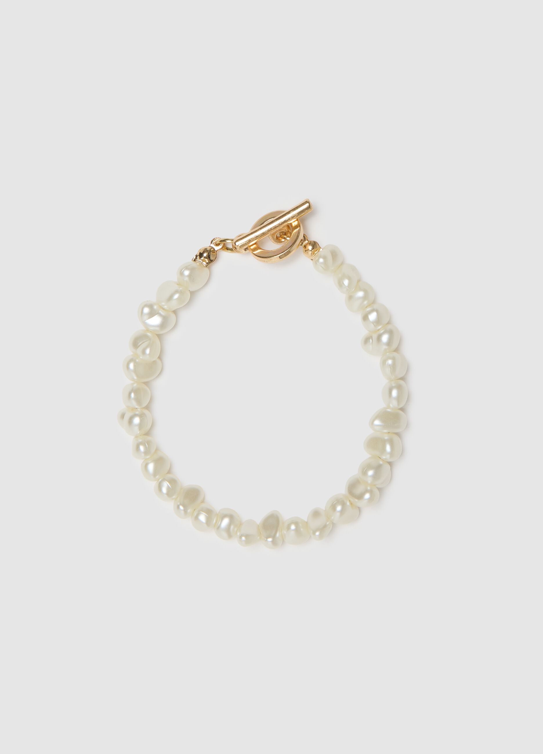 White Bracelet with Pearls