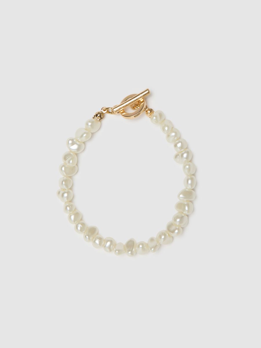 White Bracelet with Pearls_0