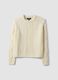 White wool-blend cable-knit crew-neck jumper_4