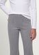 Grey flared trousers in organic cotton and stretch viscose_2