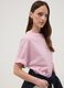 Pink striped pure cotton T-shirt_0