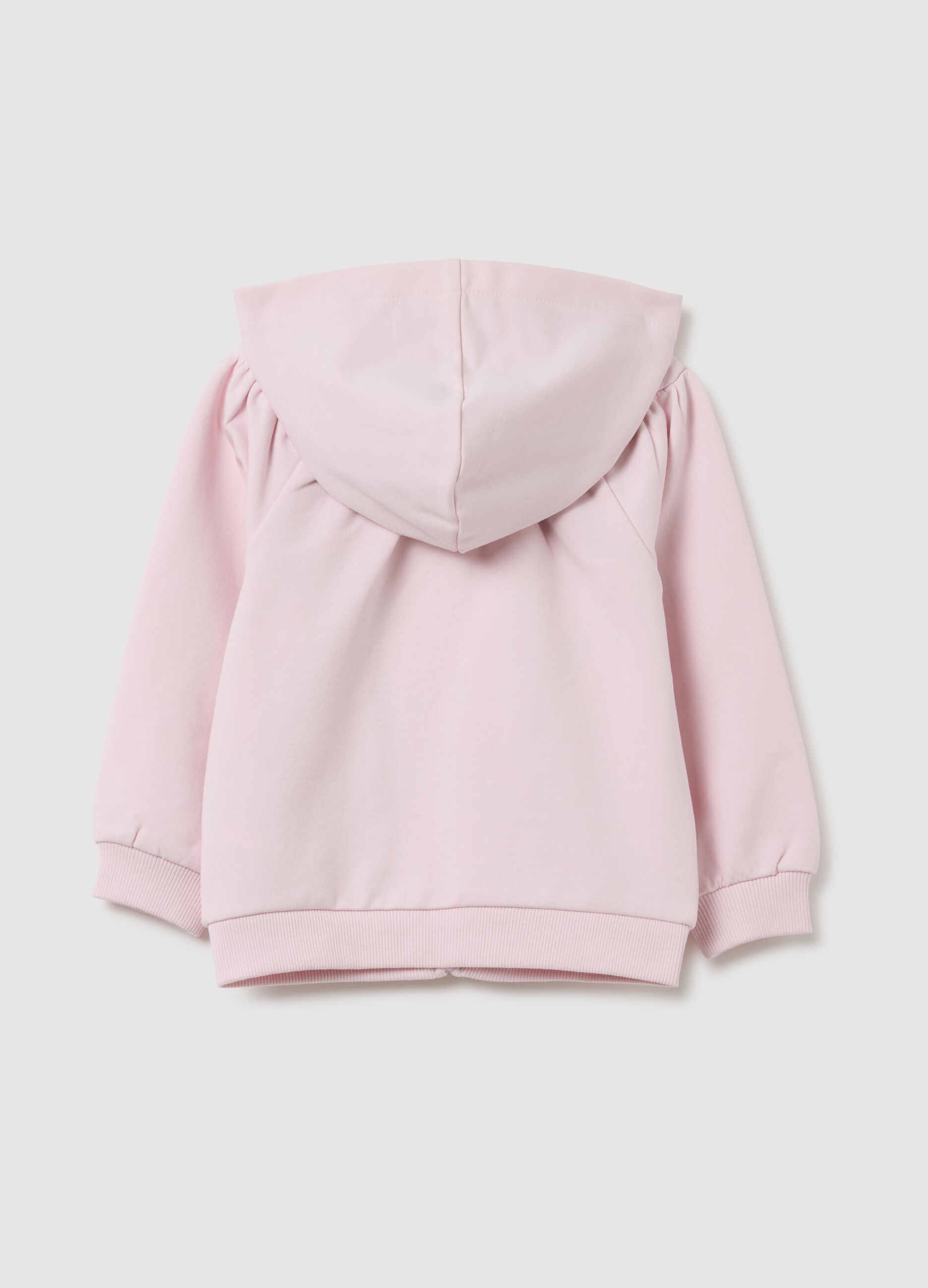 Girl's pink cotton jacket regular fit