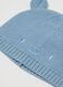 Newborn pure cotton blue hat with ears_2