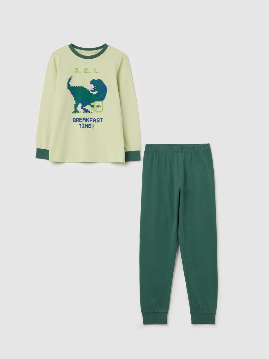 Long pyjamas with dinosaur print_0