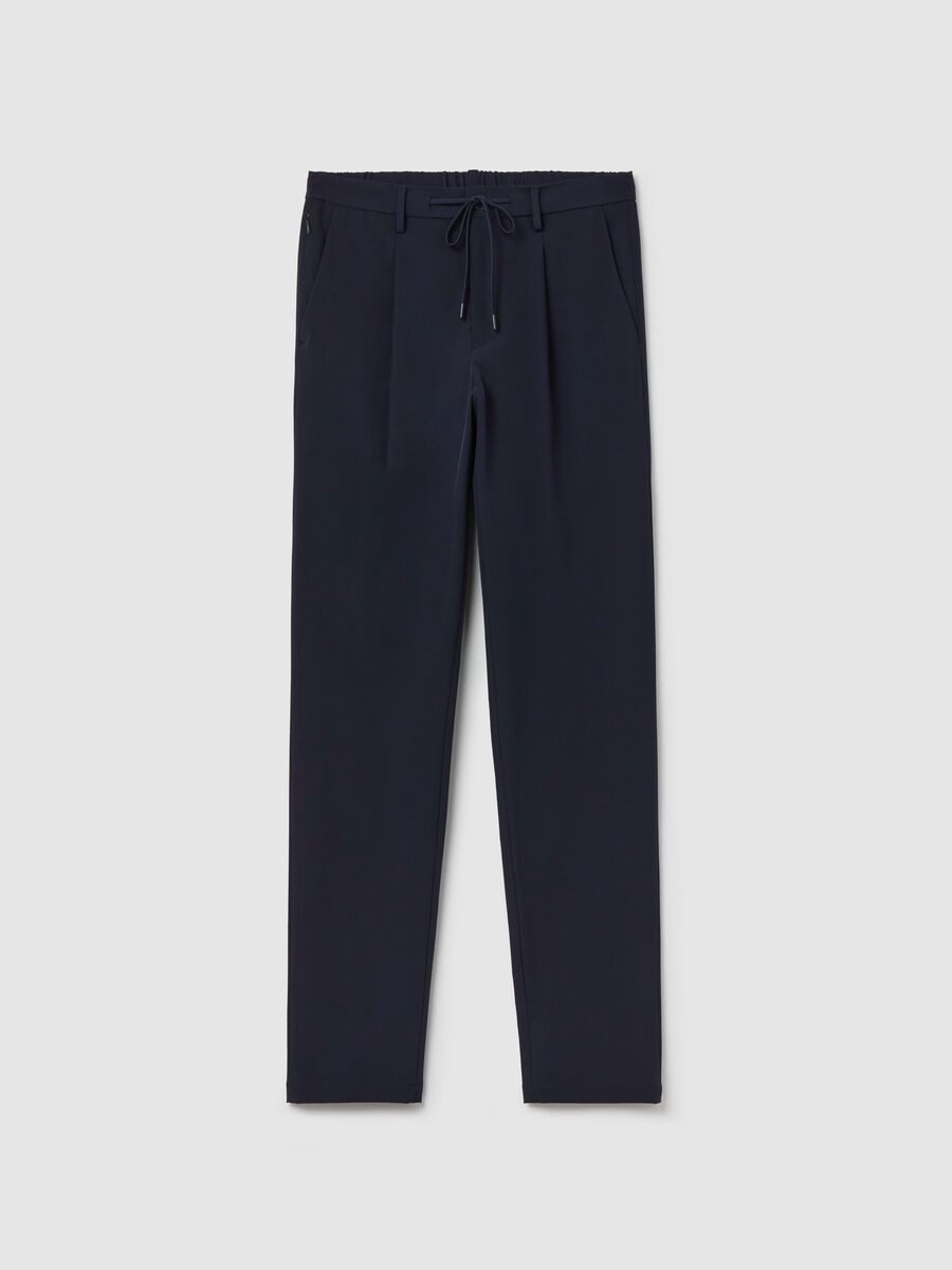 Chino jogger trousers in technical fabric_4