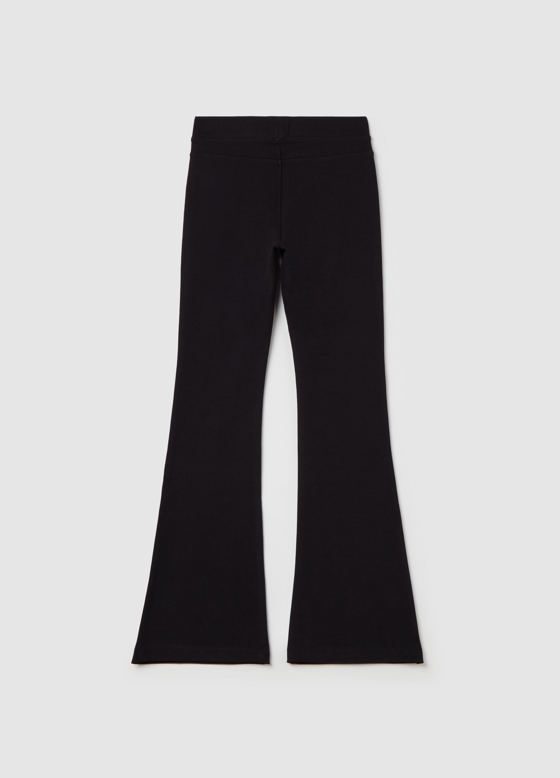 Flare-fit treggings in stretch cotton