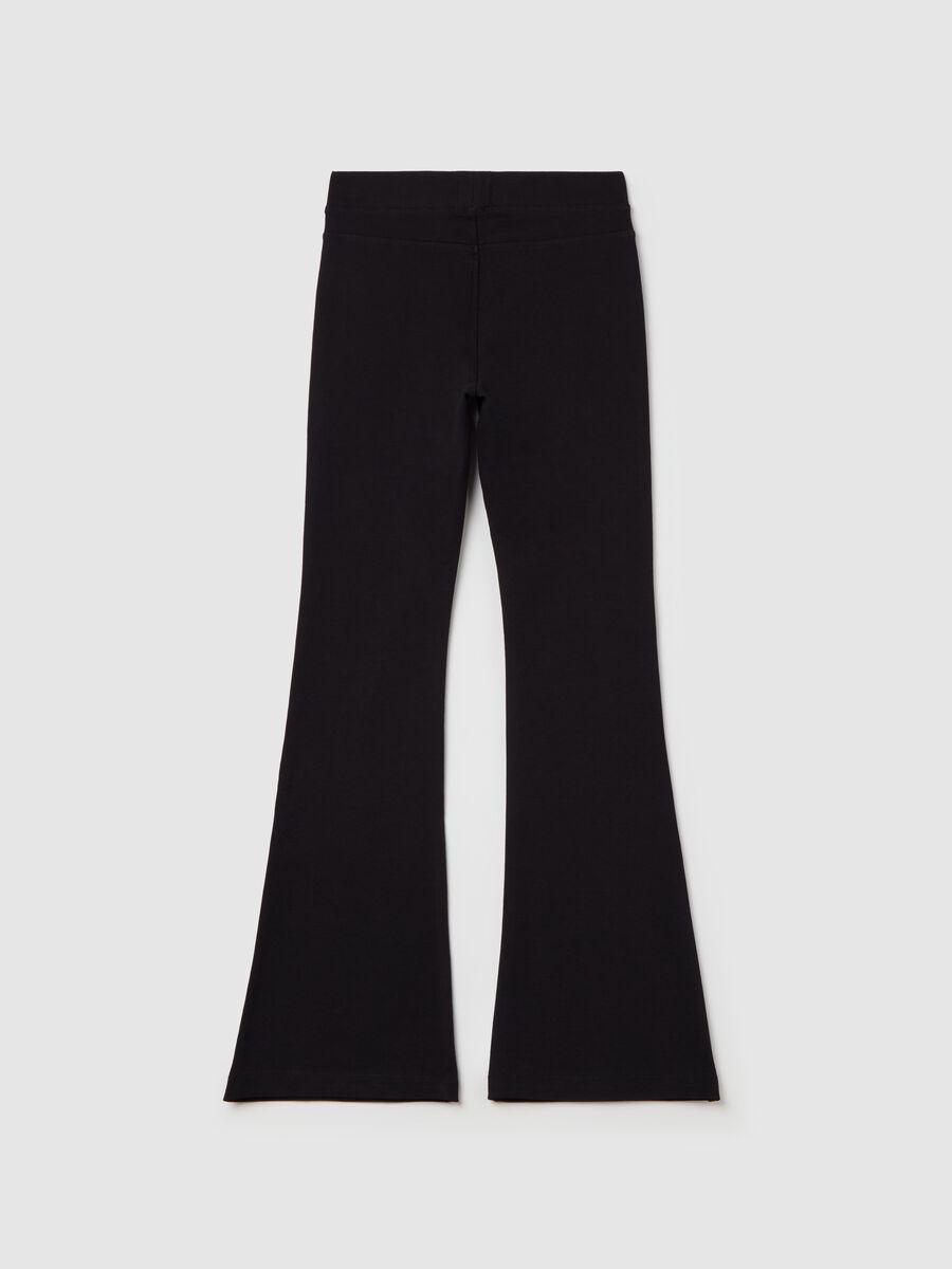 Flare-fit treggings in stretch cotton_4