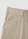 Slim fit beige stretch cotton trousers_5