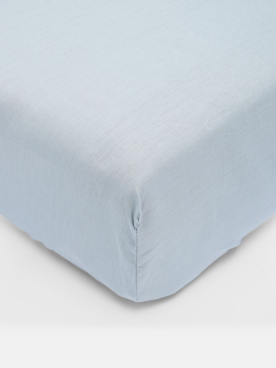 Fitted sheet for double bed in 100% cotton_0