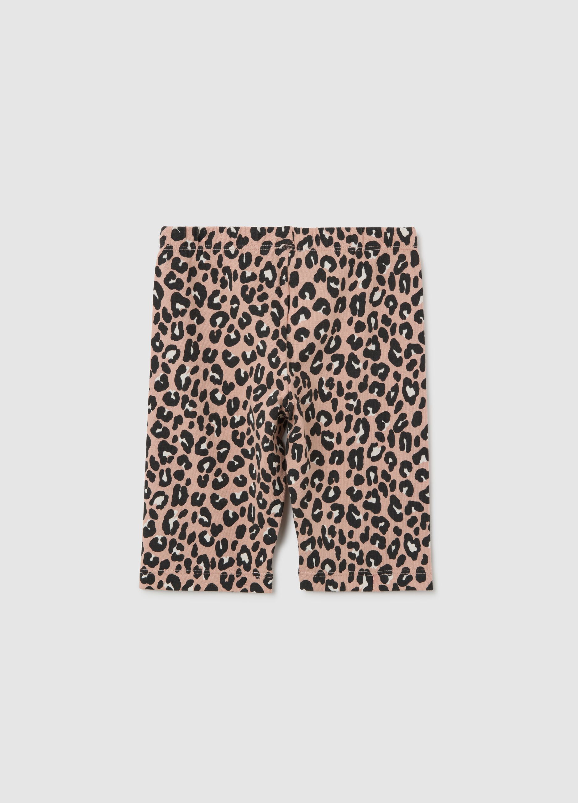 Shorts da bambina in cotone multicolor skinny fit