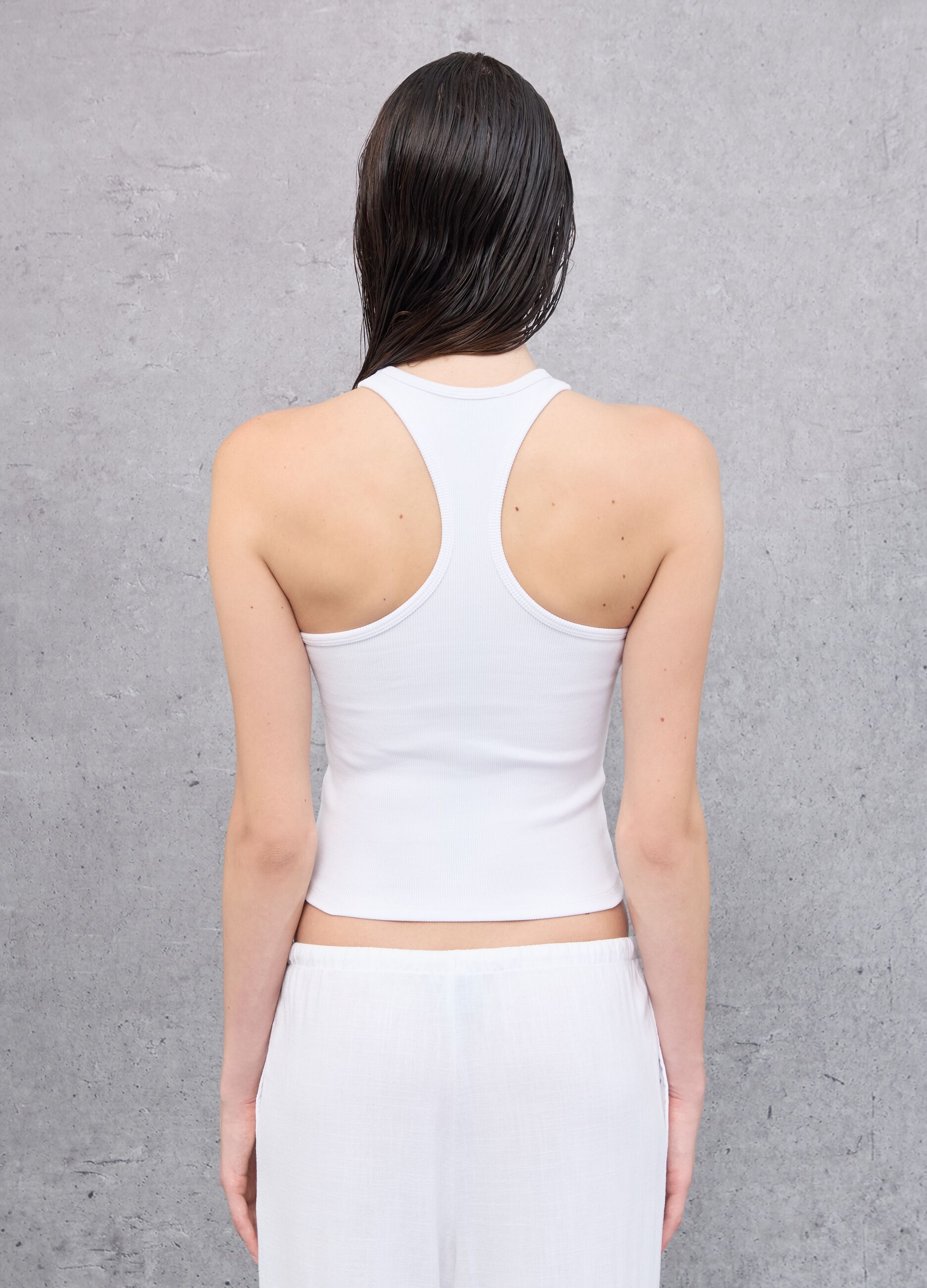 Tank Top Crew Neck White