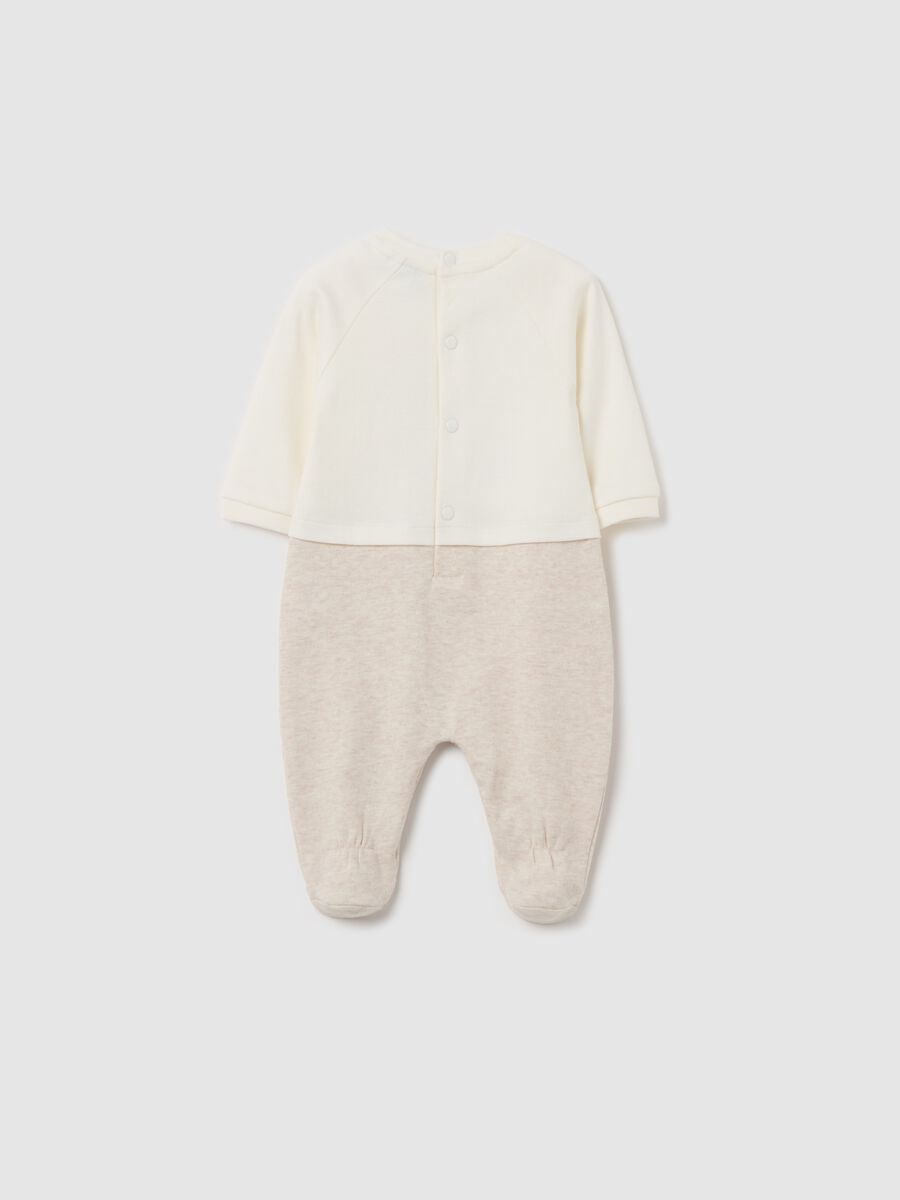 Cotton onesie with feet and farm animals print_1