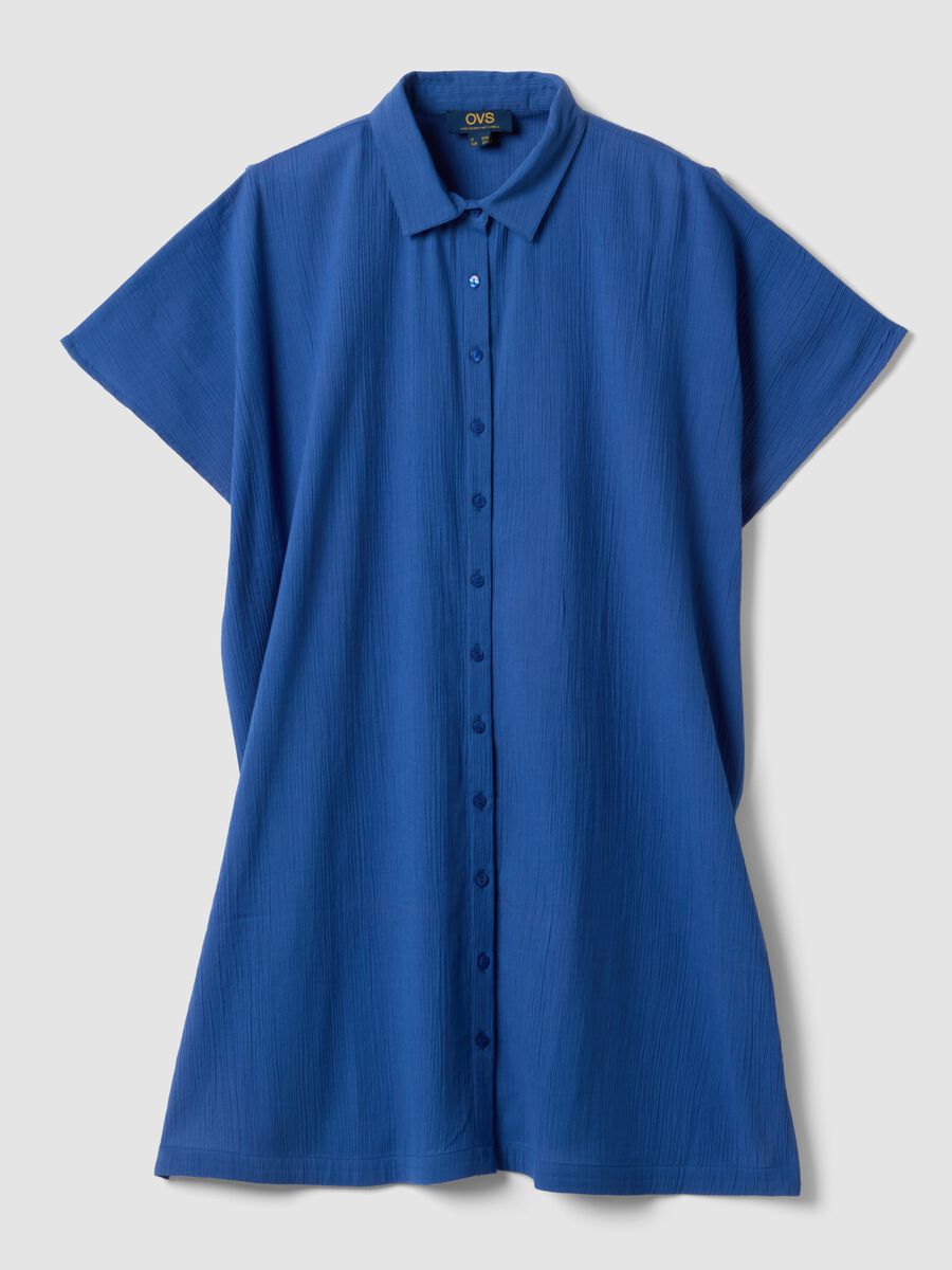 Caftano blu in puro cotone_4