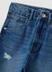 Jeans blu baggy in puro cotone con strappi per ragazzo_1