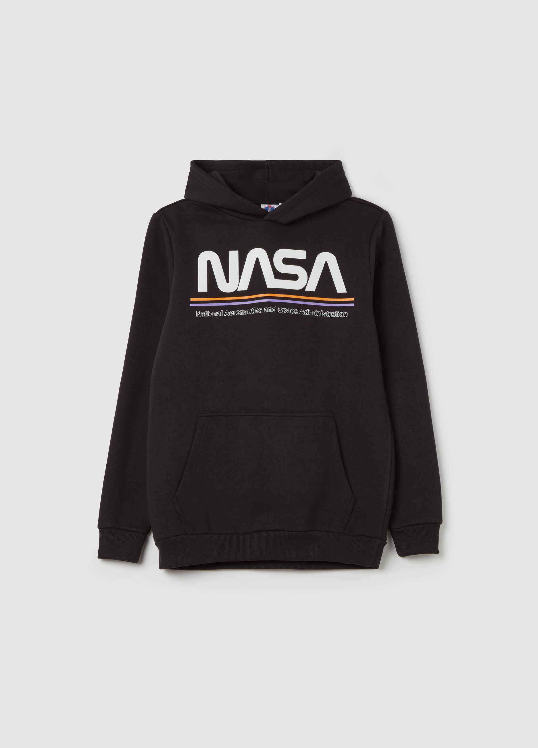 Felpa con cappuccio e stampa NASA Nero da Ragazzo OVS
