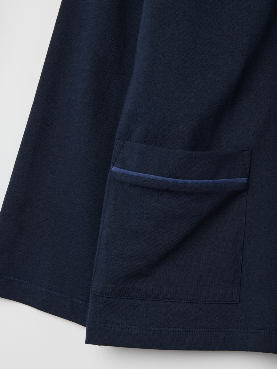 Regular fit blue pure cotton pyjamas_5