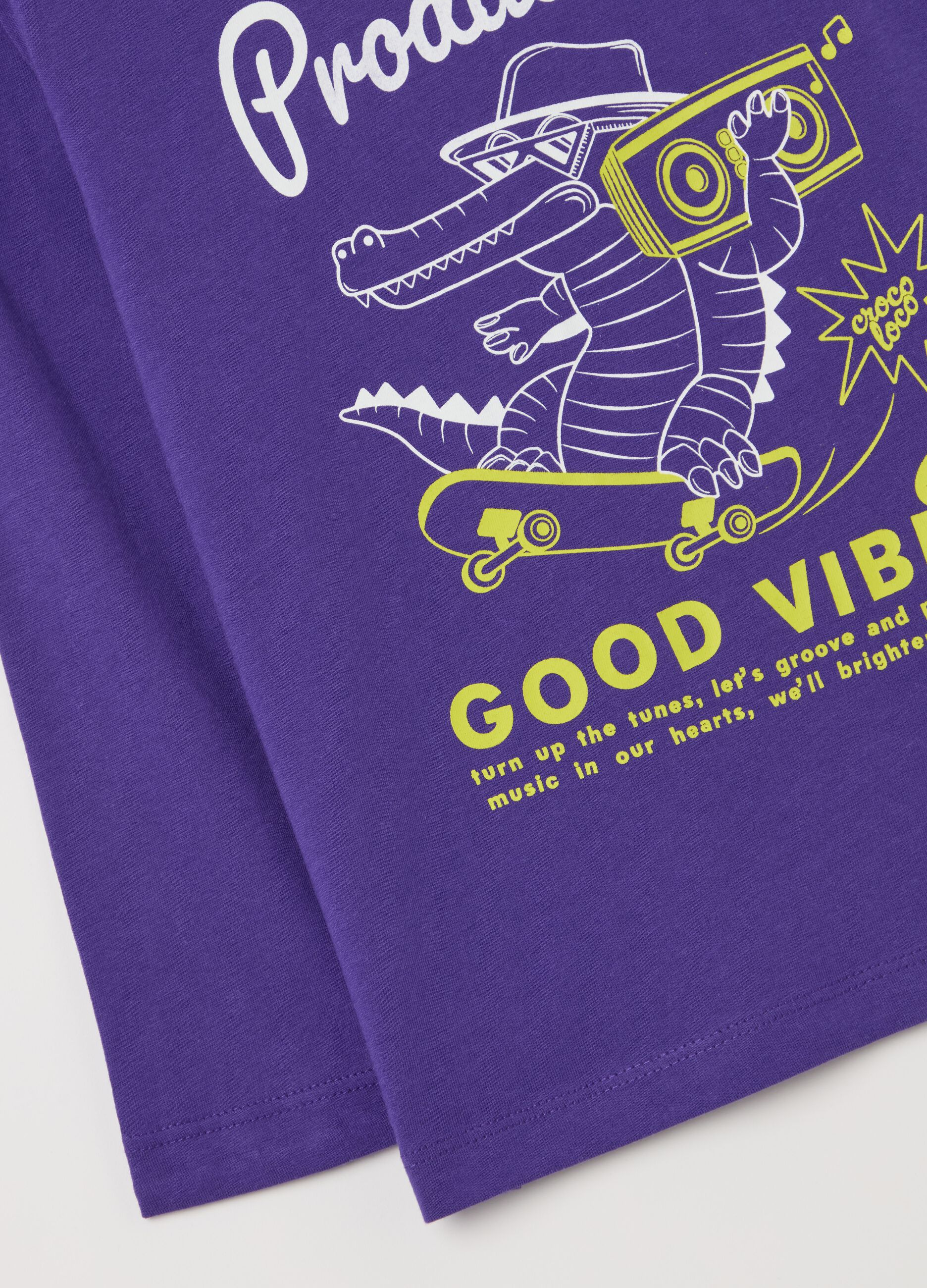 Long-sleeved T-shirt in cotton with print