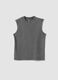 Grey pure cotton vest top_0