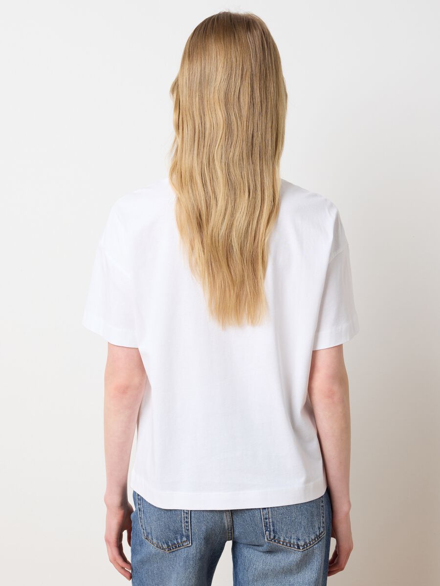 Pure Cotton White T-shirt by Les Copains_3