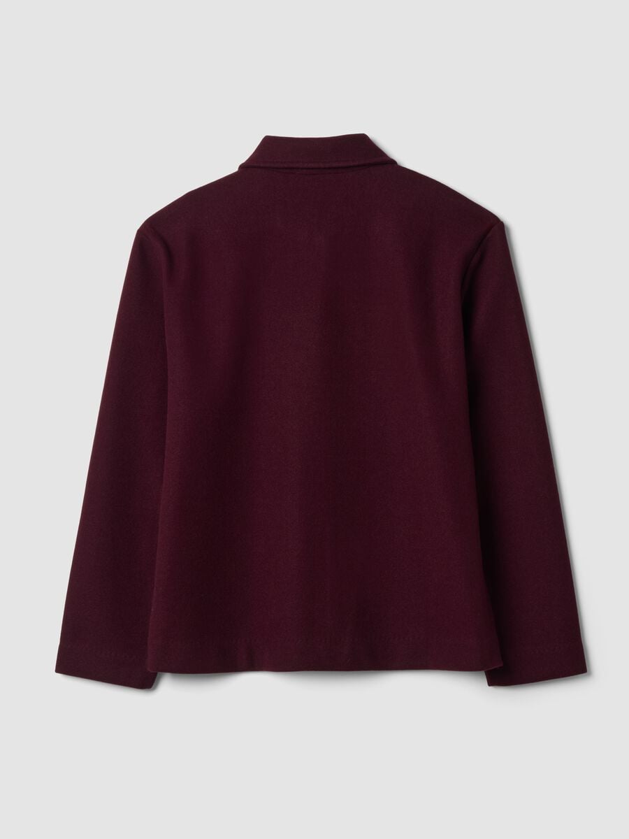 Giacca rossa burgundy in misto viscosa con girocollo regular fit_6