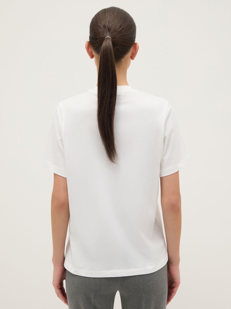 White Pure Cotton T-shirt Relaxed Fit_2