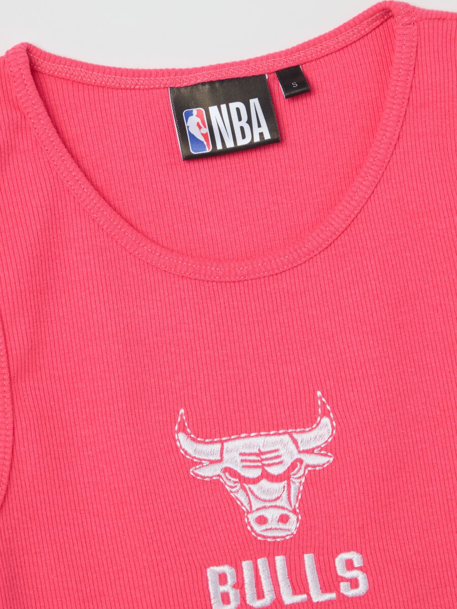 Pink ribbed NBA Chicago Bulls tank top_5