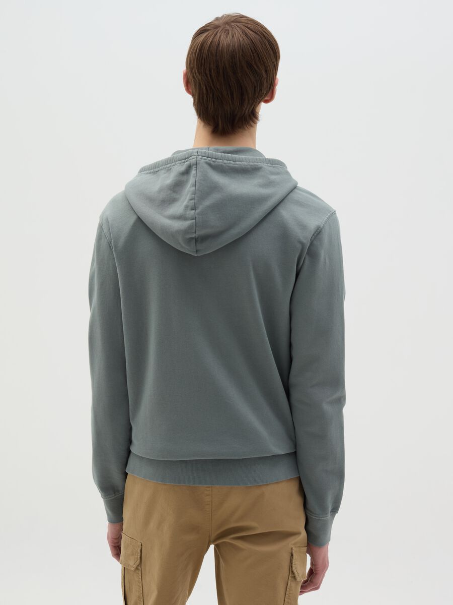 Full-zip sweatshirt in cotton with hood_3