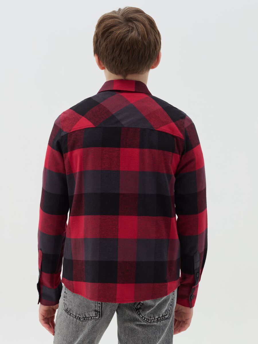 Flannel shirt with check pattern_2
