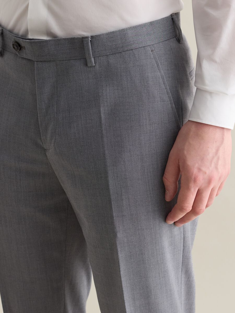 Slim-fit tailored trousers in Prince of Wales_2