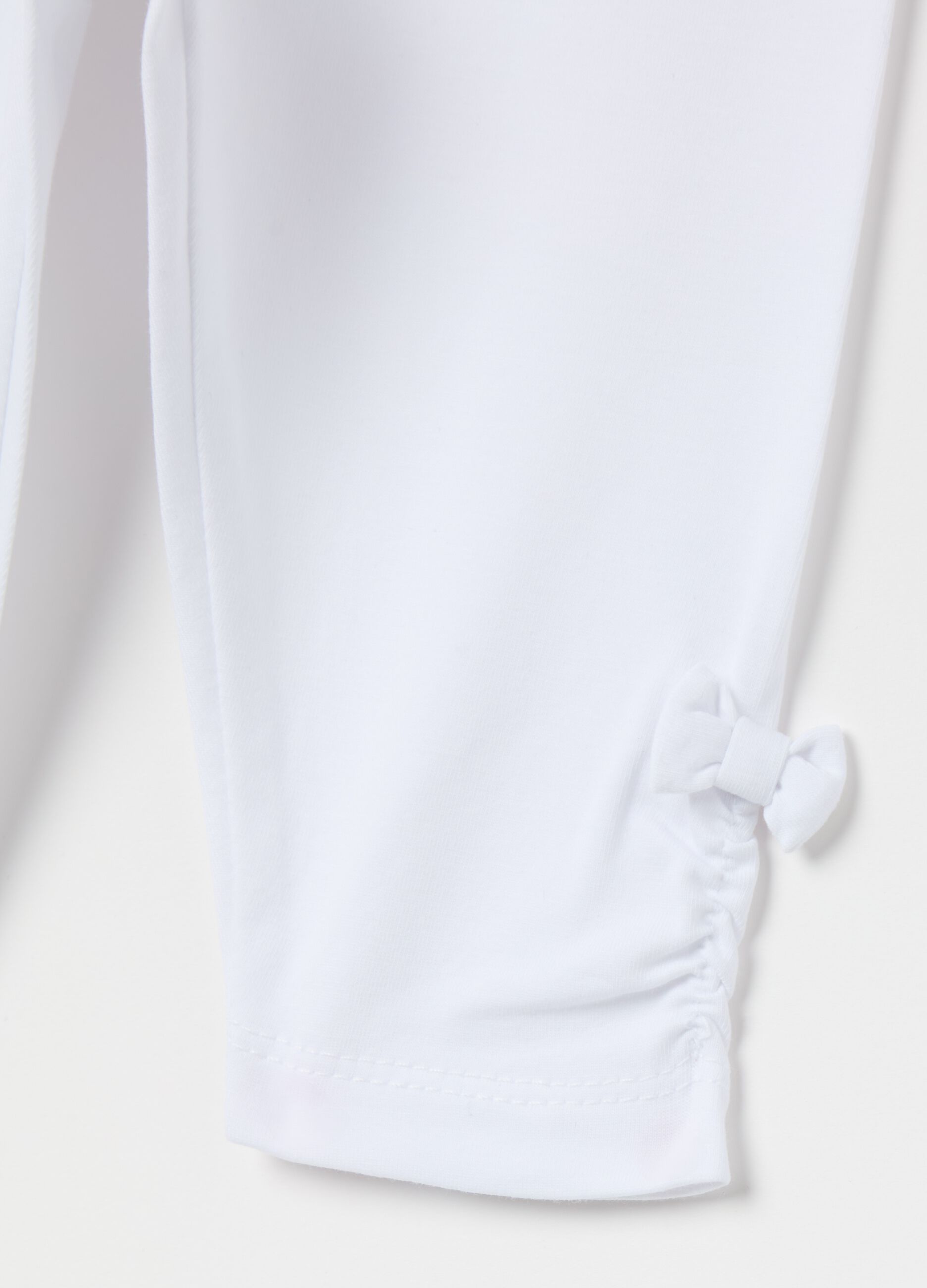 Leggings in stretch cotton with bows
