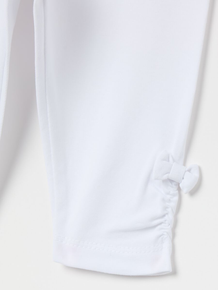 Leggings in stretch cotton with bows_2