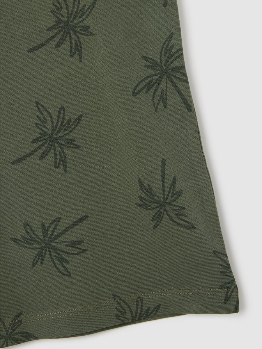 Kids' pure cotton green tank top regular fit with print_2