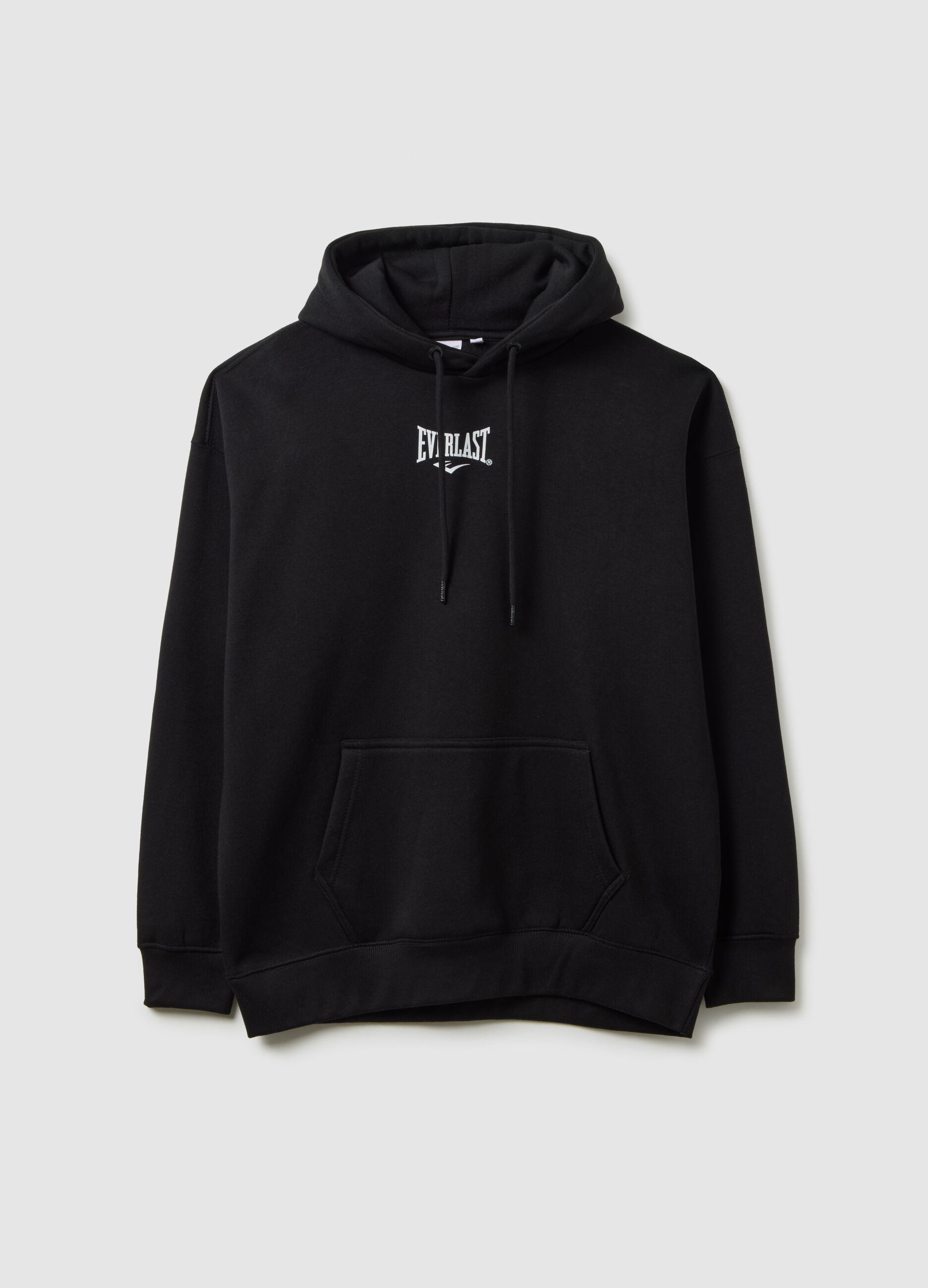 Black Cotton Blend Sweatshirt