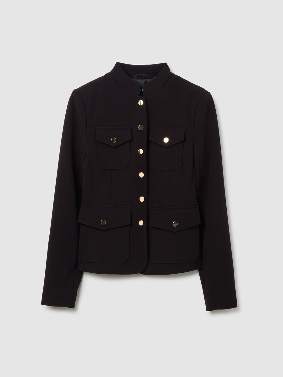 Black Slim Fit Blazer_4