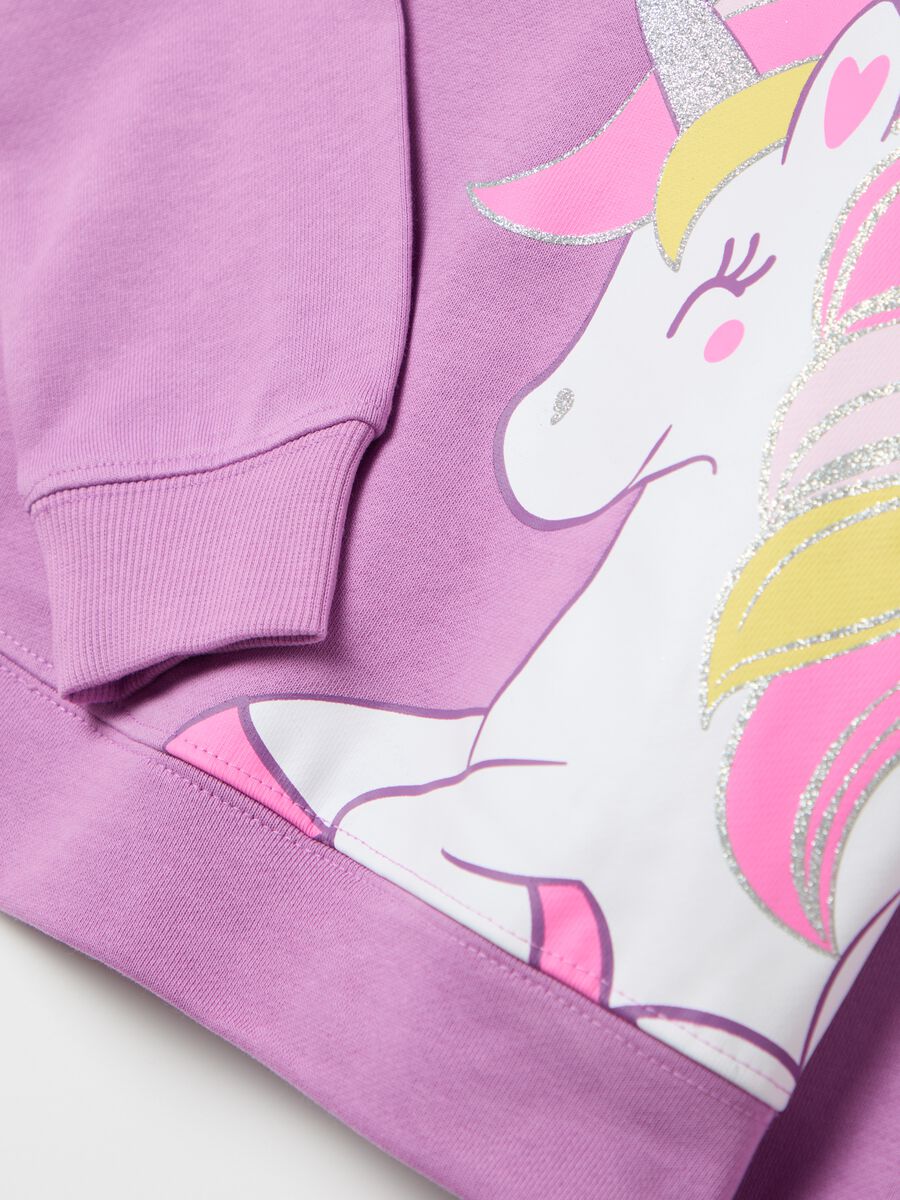 Cotton jogging set with unicorn print_2