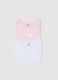 Girls' twin pack vests in pure multicoloured cotton regular fit_3