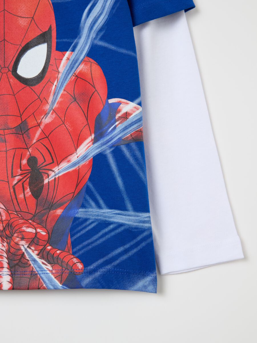 T-shirt with long sleeves and Spider-Man print_3