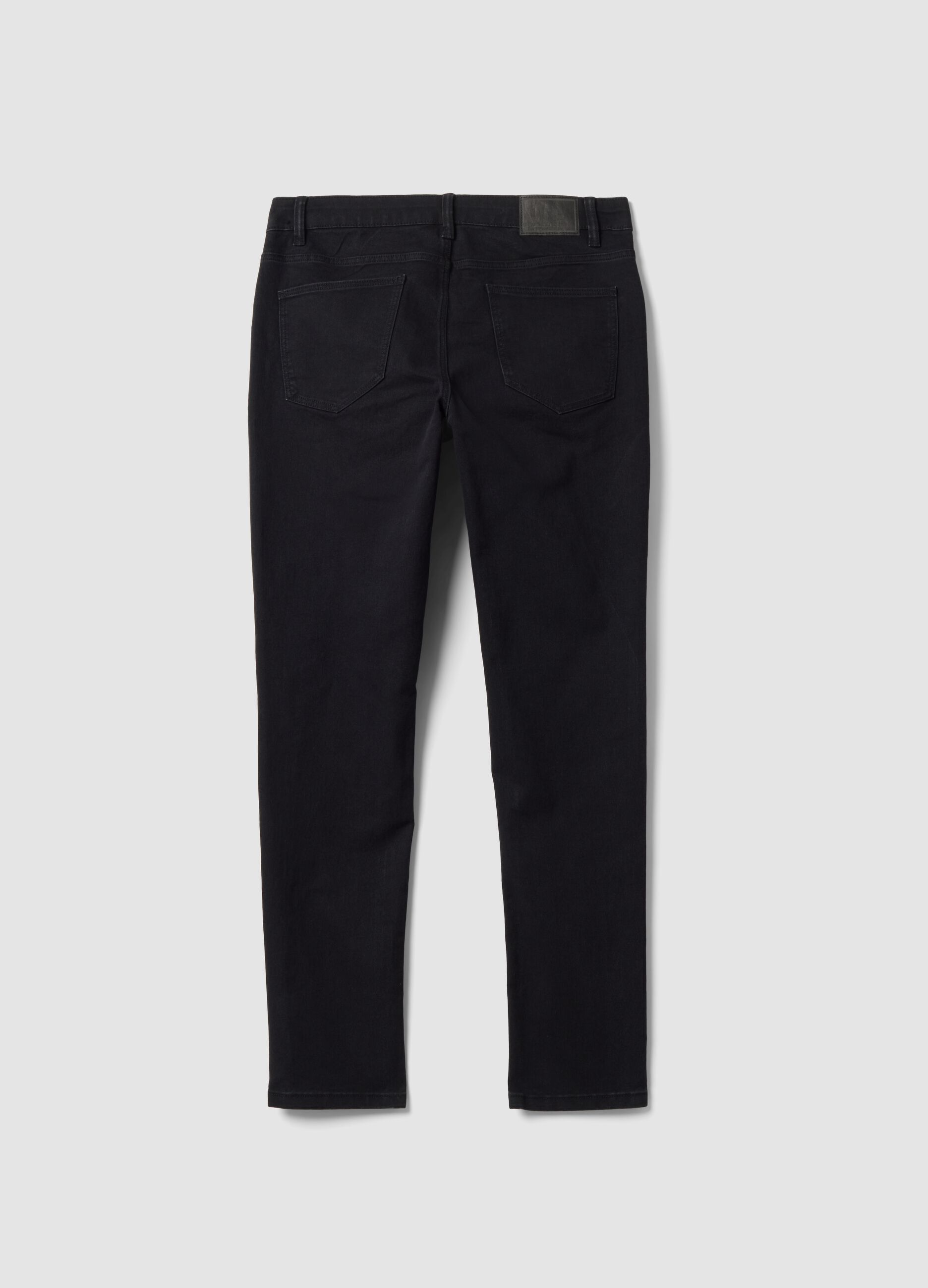 Black skinny-fit denim jeans in stretch cotton