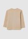 Children's Beige Long Sleeve Cotton Top_1
