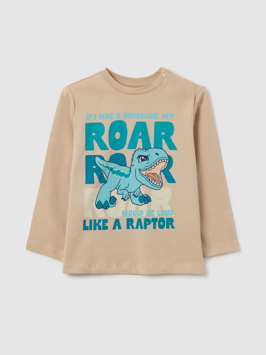 Maglia manica lunga per bambino con stampa dinosauro_0